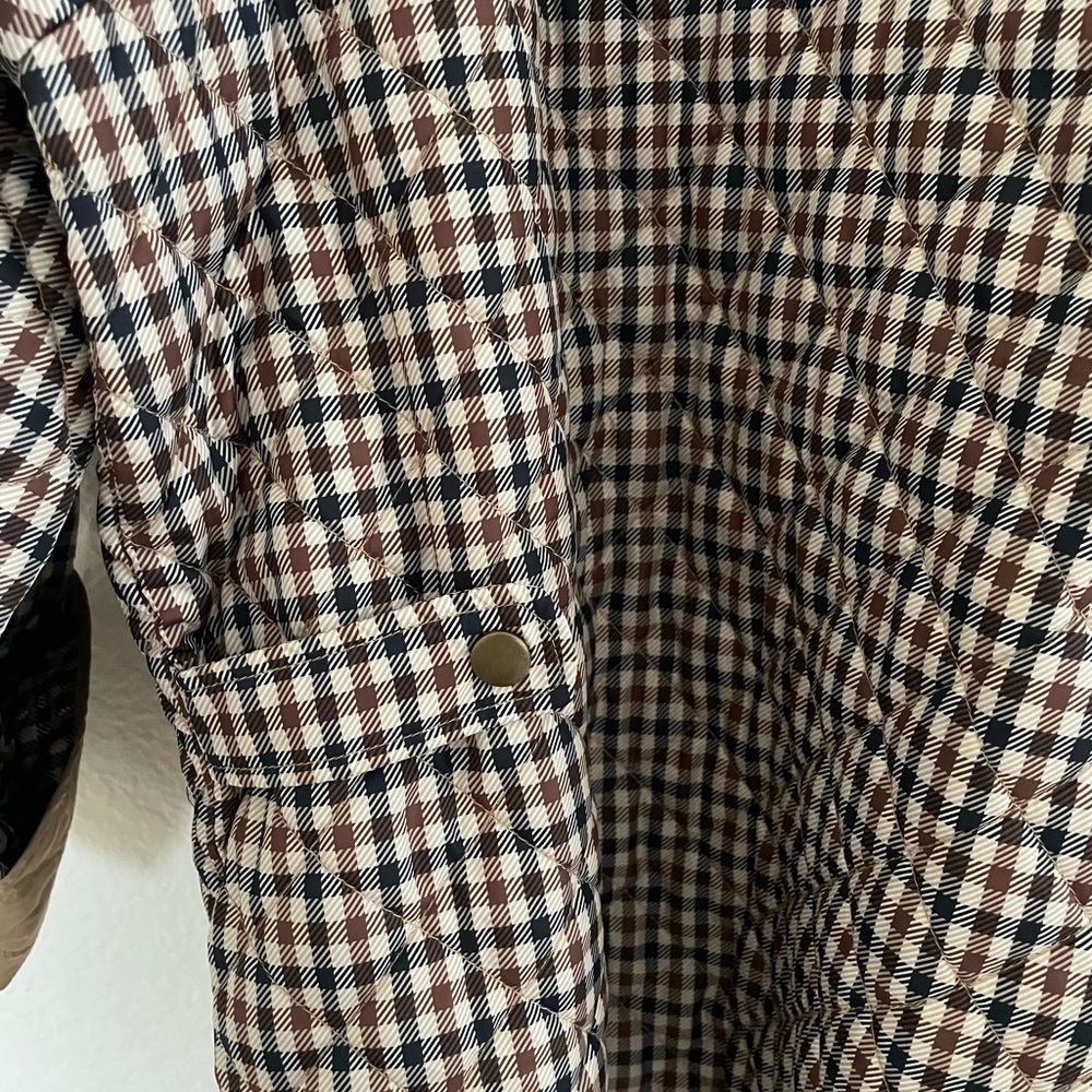 Gingham Checkered Quilted Barn Jacket - Picture 8 of 9